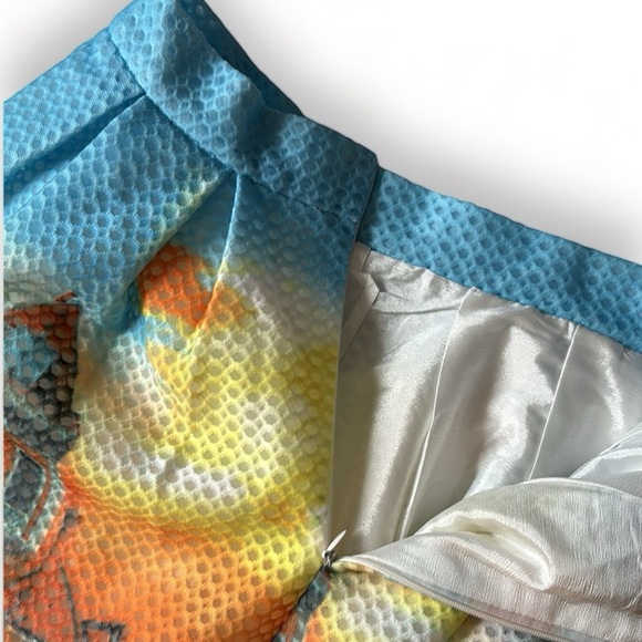 Jacquard A-Line Pleated Midi skirt, size Medium - Picture 8 of 12